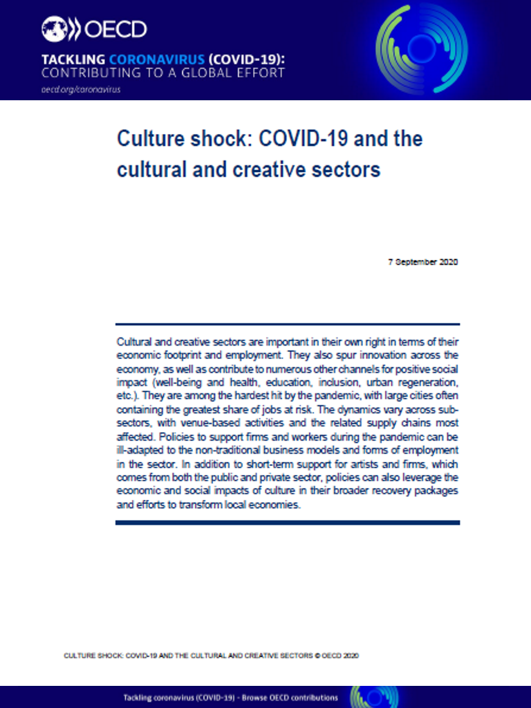 Culture shock: COVID-19 and the cultural and creative sectors