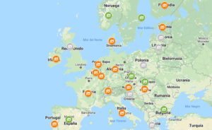 Reapertura de espacios culturales. Mapa europeo