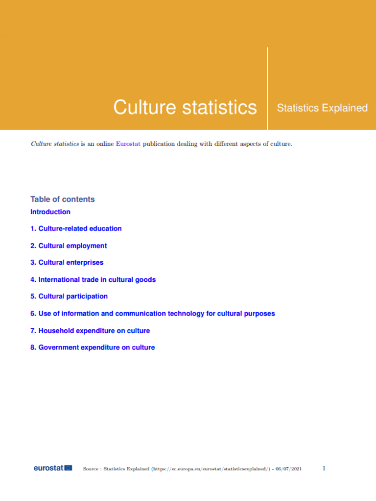Culture Statistics