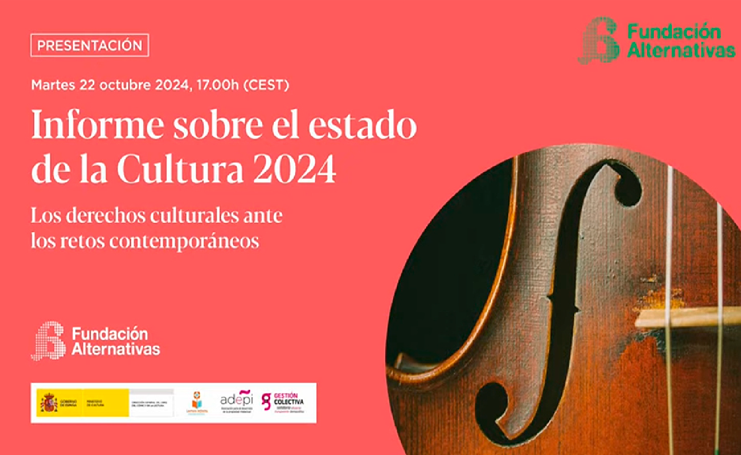 La Fundación Alternativas presenta su Informe sobre el estado de la Cultura 2024